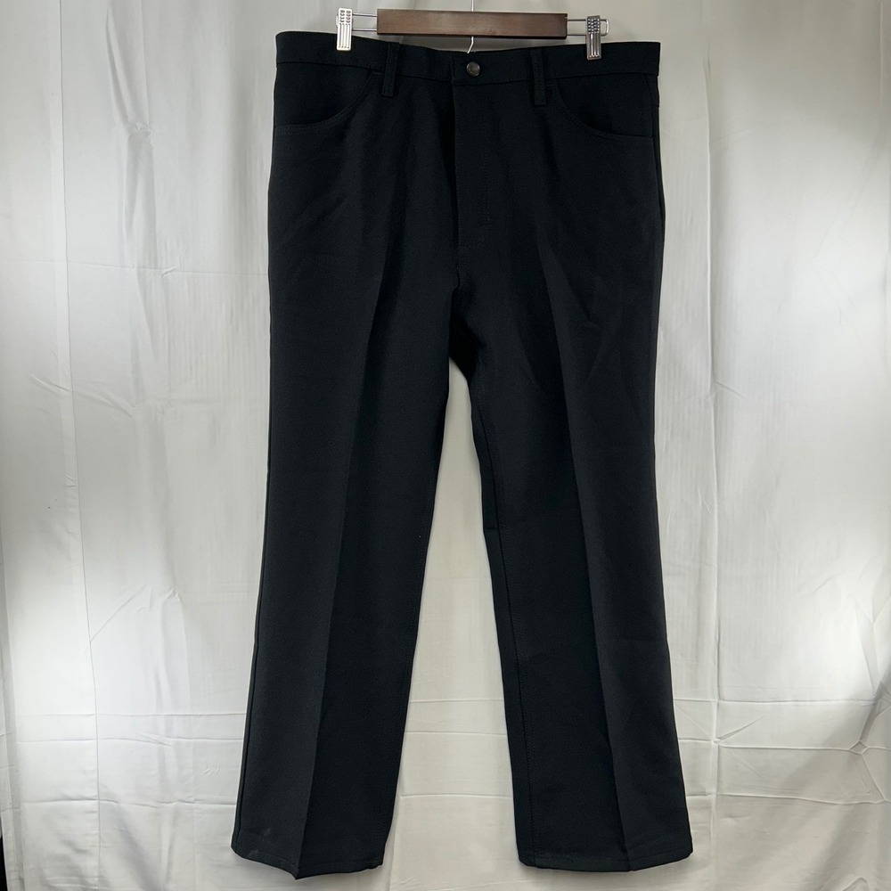 Wrangler Cowboy Cut Dress Jeans Mens 38x30 Black Western Slacks 82BK